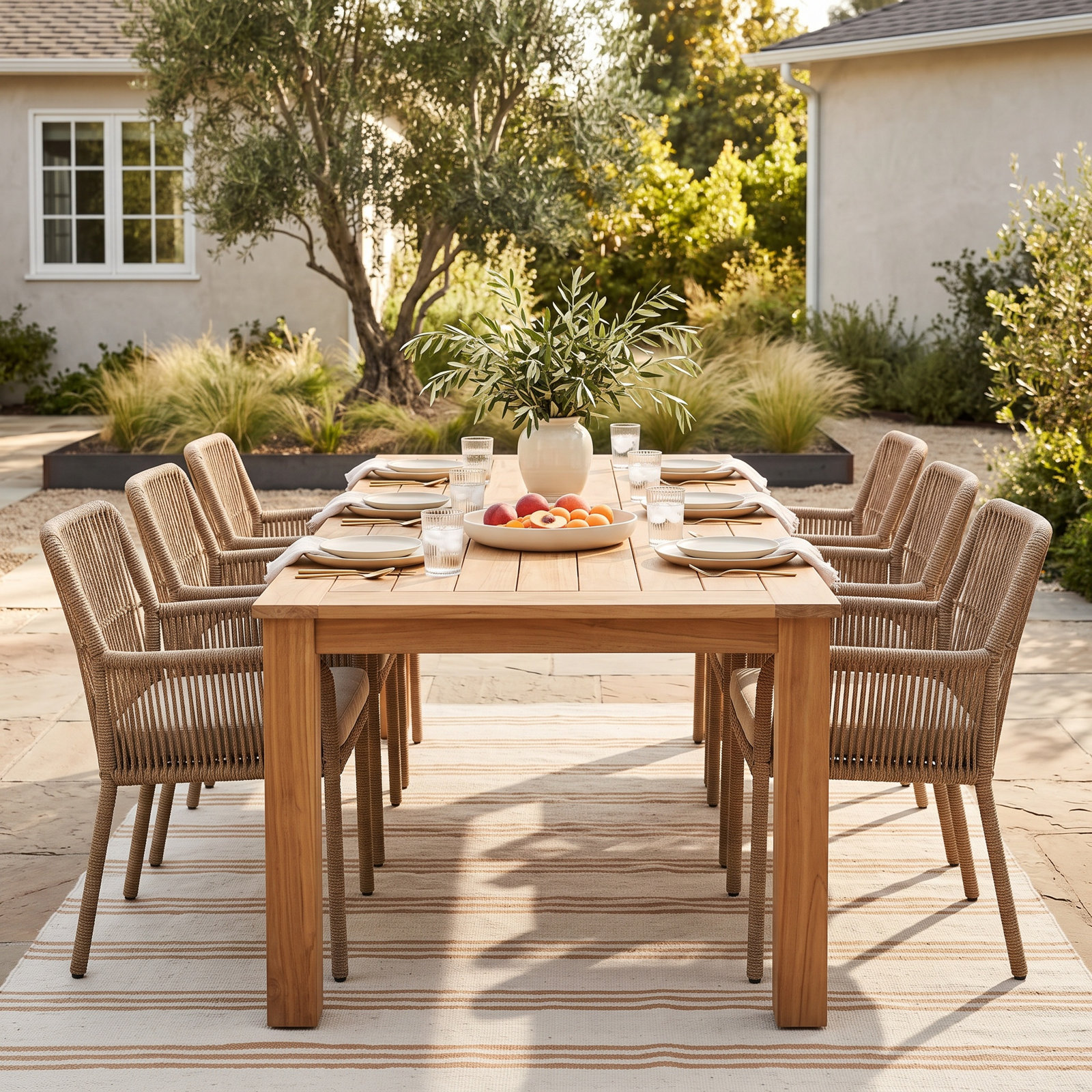 Echols 80" Teak Patio Dining Table
