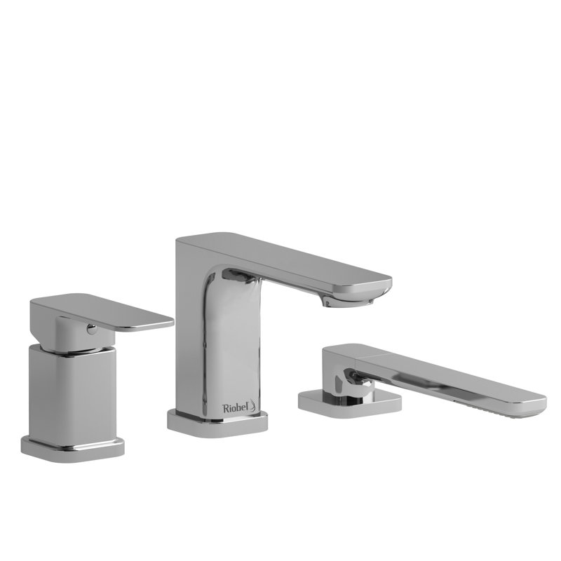 Garniture de robinet de baignoire à pression équilibrée à 3 trous Equinox, Chrome