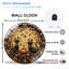 Horloge murale d'Halloween chats - horloge murale moderne en verre 12 po