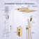12" Rainfall Shower Head Complete Shower System with Rough-in Valve