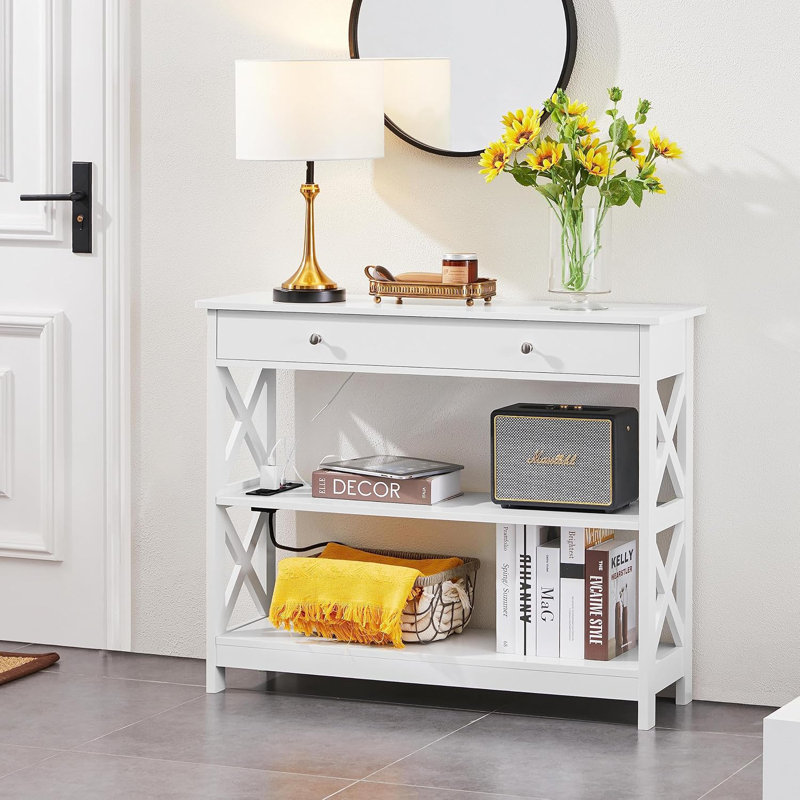 Bakken 39.5'' Console Table, White