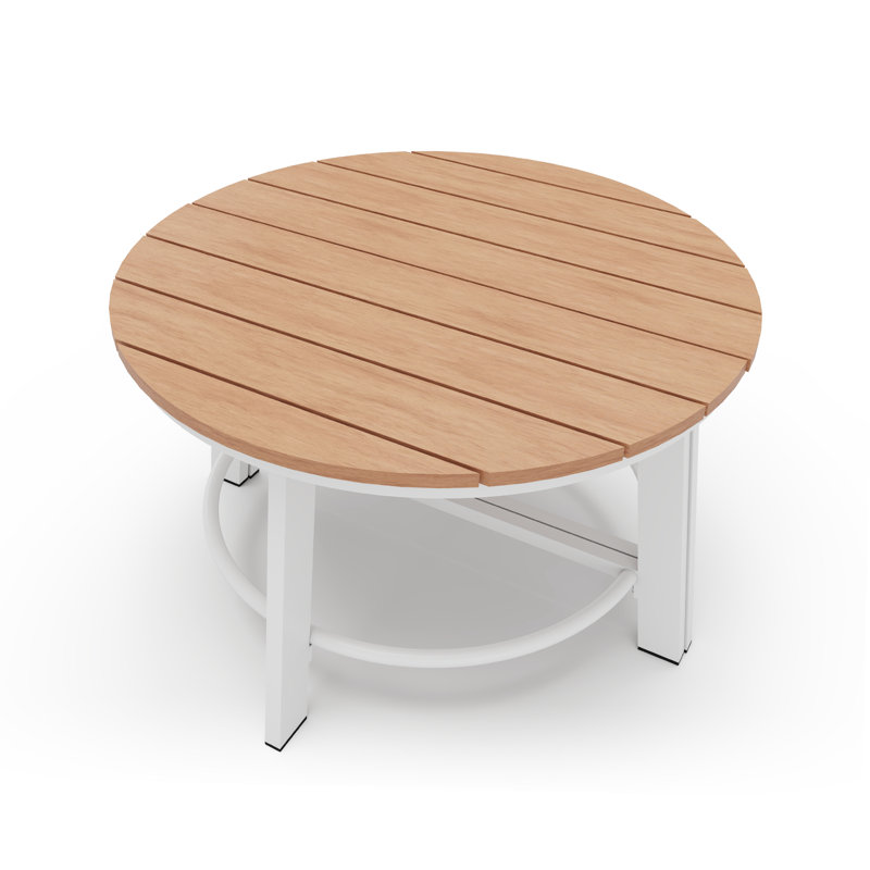 Table basse d'extérieur, Oak/White