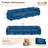Corduroy Square Arm Rectangle Sofa For Living-1511781619