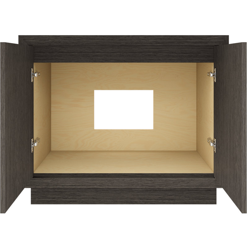 Meuble-lavabo simple Avalon, Gris délavé, Chrome poli, 42"