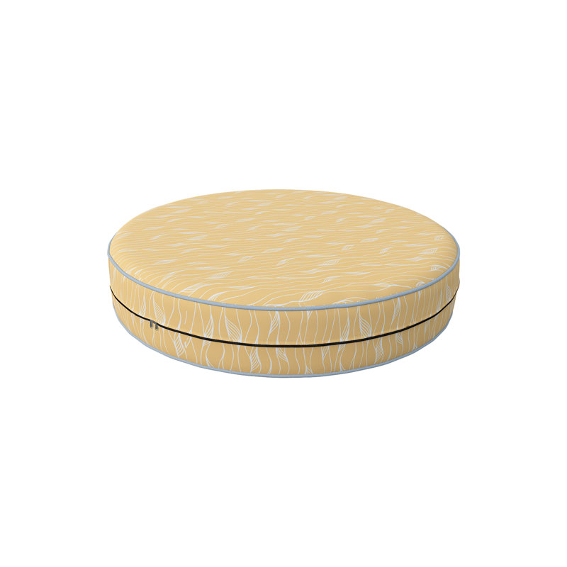 Decorative Indoor Outdoor Waterproof Round Cushion Cover, Patio UV Resistant Seat Cushion Cover, 12.7cm H x 50.8cm W