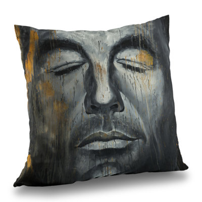 Abstract Man Portrait - Bedroom Figurative Poly Twill Throw