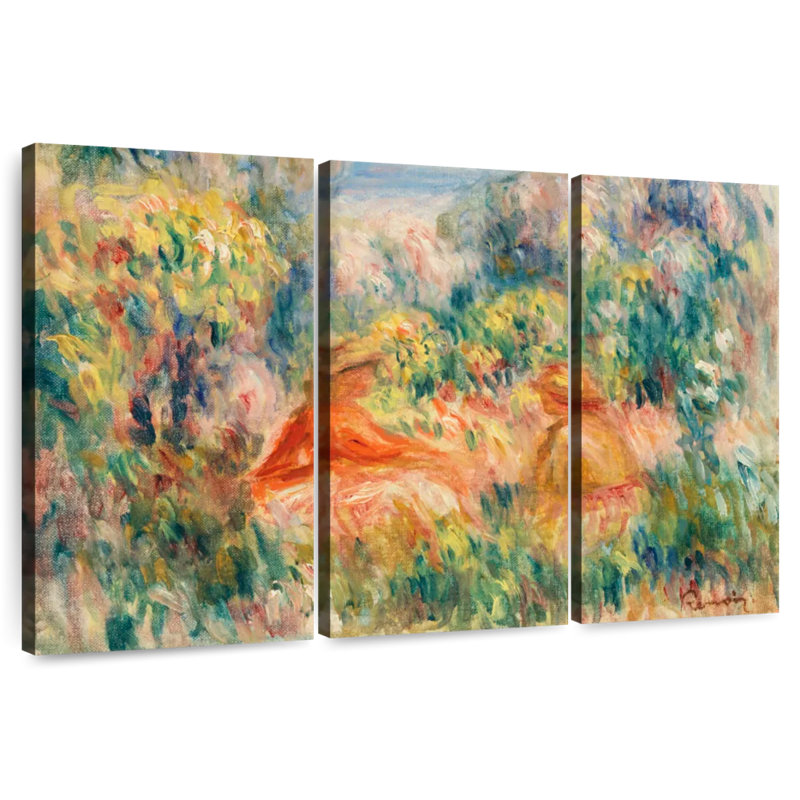 Leisha, deux femmes dans un paysage, H 20 po x l 33 po