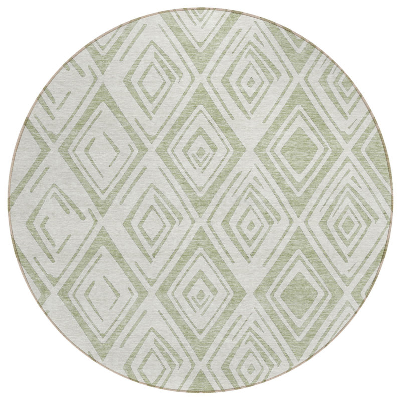 Tapis rond ivoire 8 po