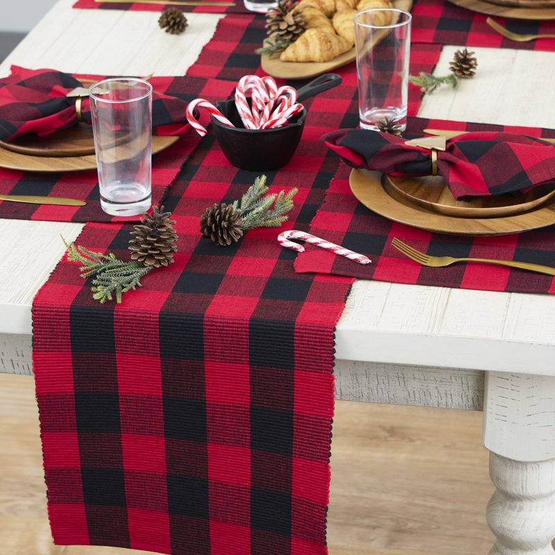  Buffalo Check 13x72 Ribbed Table Runner