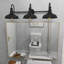 Kwak 3- Light Dimmable Matte Black Vanity Light