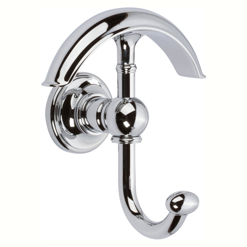 Columnar Double Robe Hook, Polished Chrome