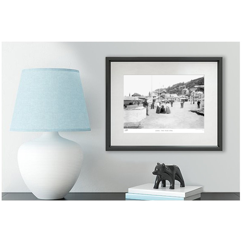 Looe, The Pier 1906 - Single Picture Frame Print, 45cm H x 60cm W x 2.3cm D