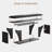 59" Black Upholstered Entryway Bench