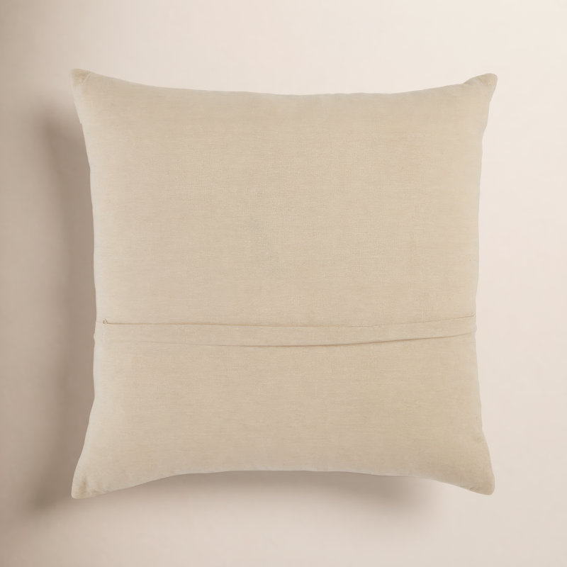 Coussin 100% coton Estela, Taupe, Duvet