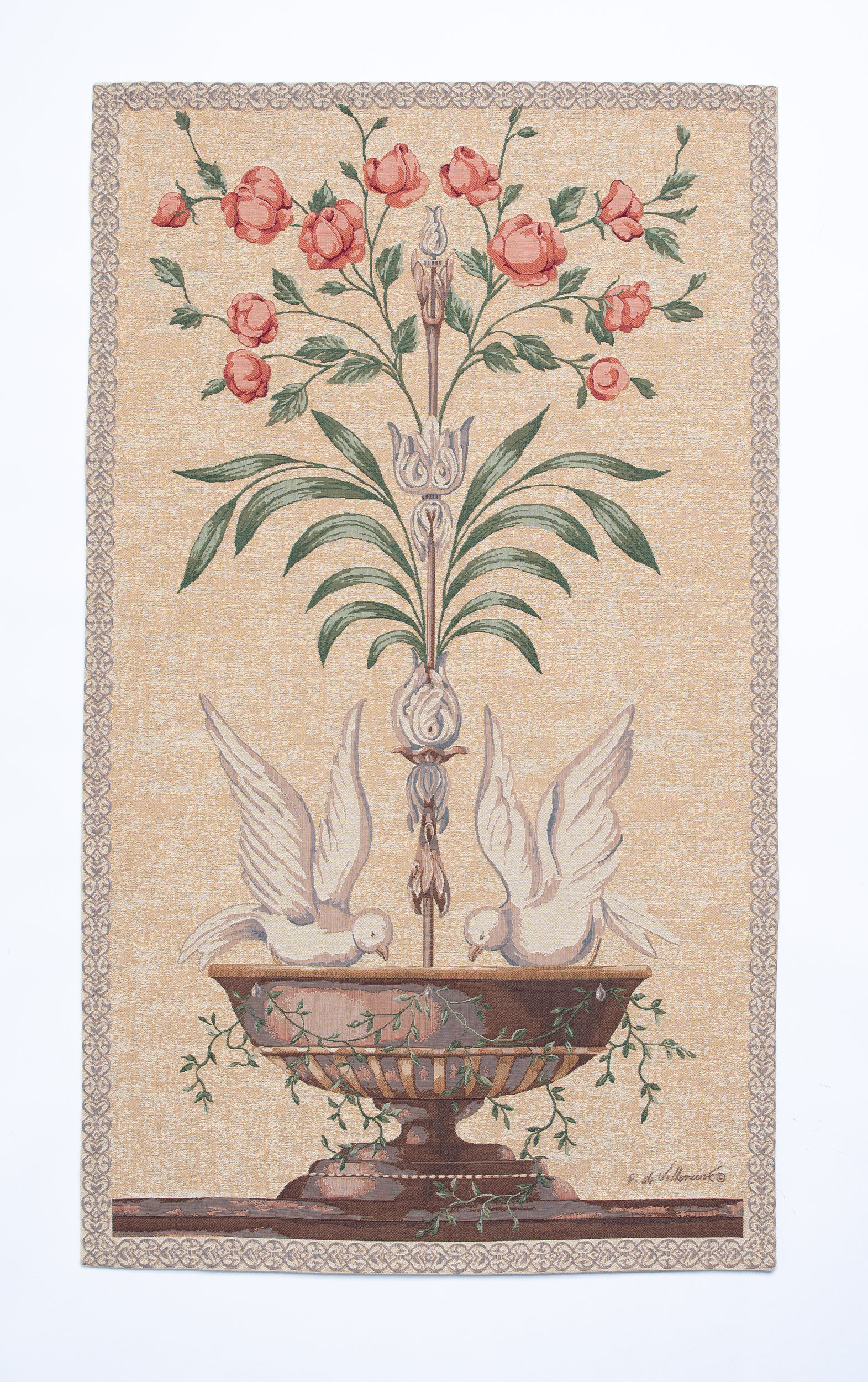 Corona Decor Fountain Doves I Tapestry | Wayfair