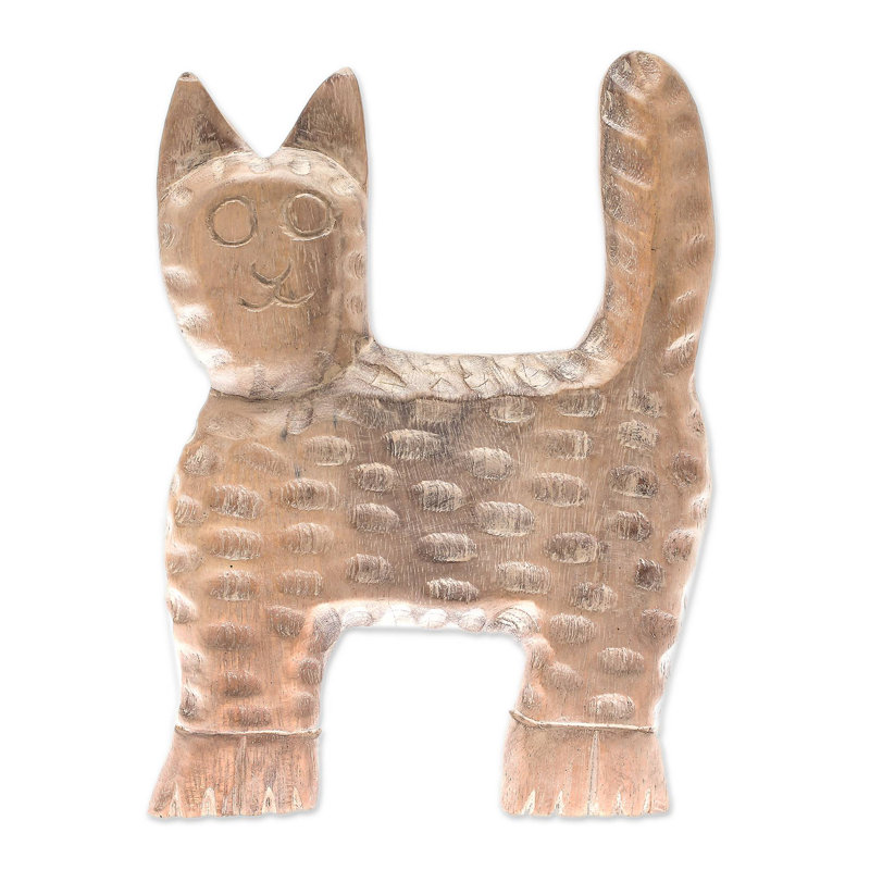 The Cat Wood Sculpture