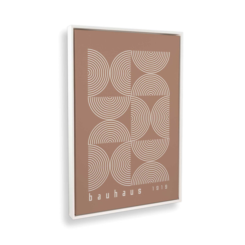 Impression sur toile Brown Bauhaus Composition II , H 18,75 po x l 12,75 po, Blanc opaque