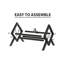Metal 30cm H Dowel Rack