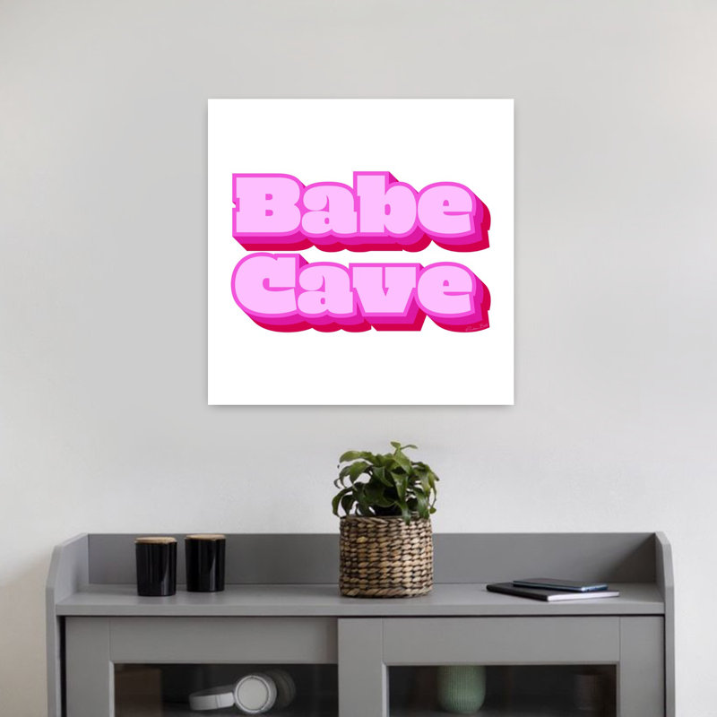 Art mural contemporain abstrait Babe Cave Playful, H 18 po x l 18 po