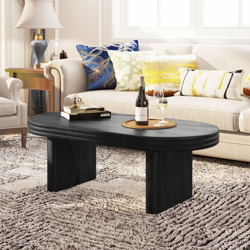 Table basse Mid Century, Noir