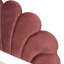 Superbe lit tapissier de grande taille avec tête de lit en velours à motif de fleurs et plateforme en pâte d'haricot rouge-1952008344-1952008350