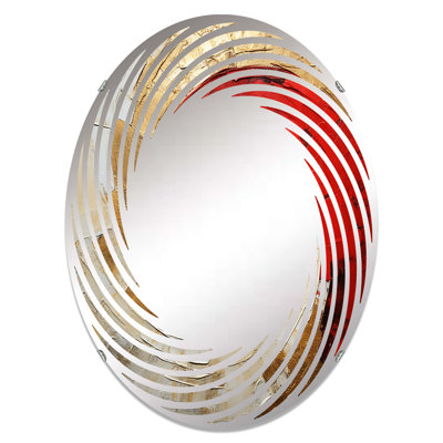 Beige rouge minimalisme spirales poteries - miroir mural en spirale MIR106133 O