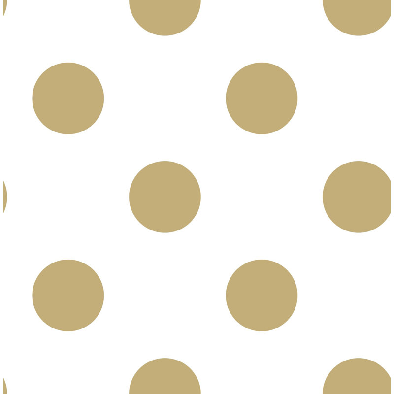 Superfresco Easy Metallic Dotty Luxurious Touch Wallpaper, Gold/White