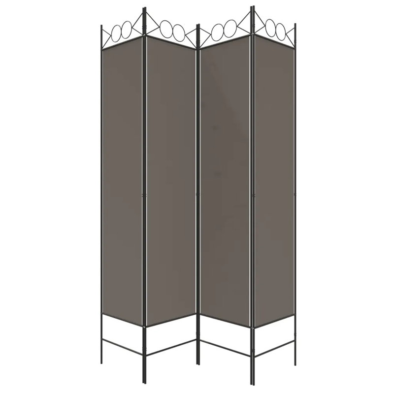 Casida Folding Room Divider, Anthracite, 4, 160 x 220 cm