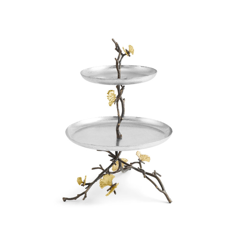 Butterfly Ginkgo Tiered Stand