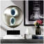 Lampe de table moderne de conception moderne à DEL avec miroir infini noir et argent