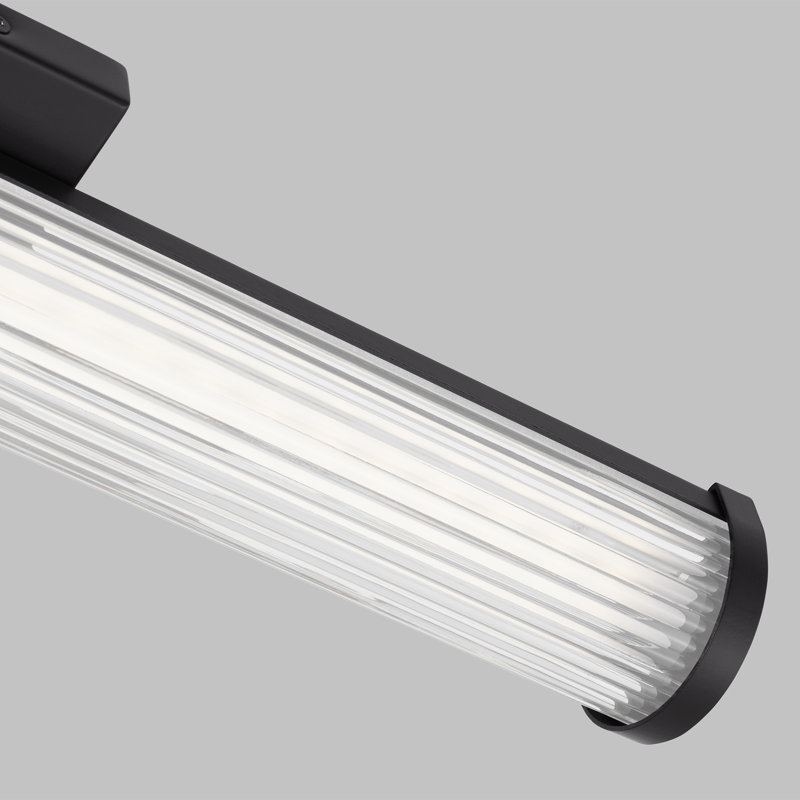 1 - Light LED Vanity Light, Midnight Black, 24"H x 4.8"W x 2.8"D, 24 W