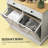 Bathroom Storage Cabinet,Tilt Out Laundry Hamper Cabinet
