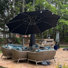 Parasol en porte-à-faux extérieur avec repose-pieds 13 pieds Ronud