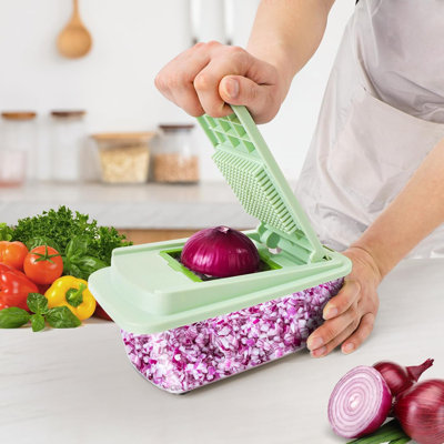Hachoir à légumes 16 en 1 avec 8 pales
