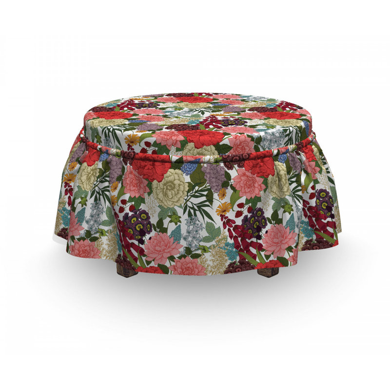 Housse pour repose-pieds romantique bouquet
