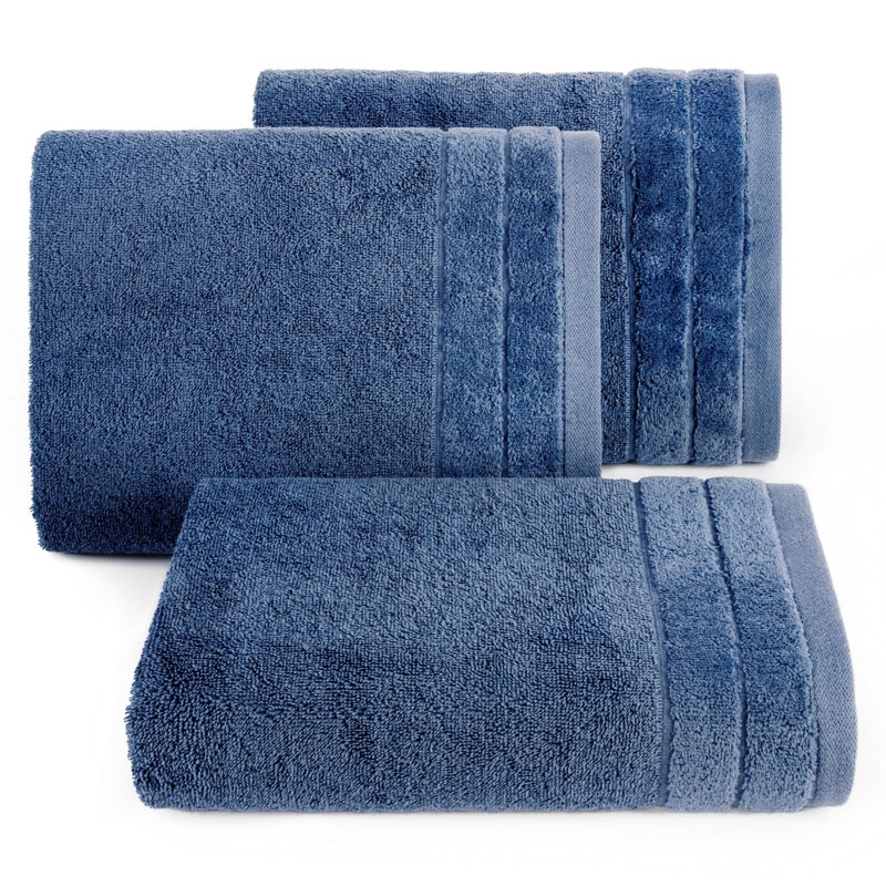 Kirsi Jacquard Hand Towel, Navy Blue