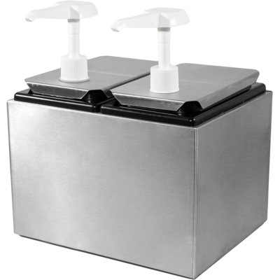 Distributeur et support de condiments en acier inoxydable Carlisle Food Service Products 2-5 Quarts