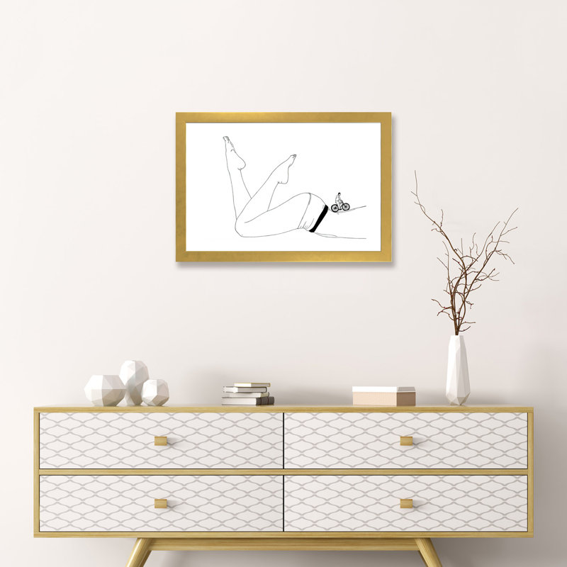 «Sensual Walk» - reproduction d'art, H 24 po x l 32 po x P 1 po, Papier doré
