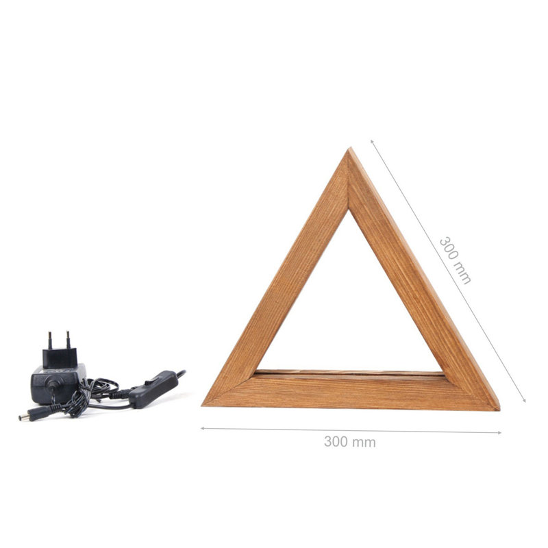 Lampe de table rustique faite à la main de couleur brun uni, 11,8 po x 11,8 po x 2,0 po | 100% bois d'épinette, séché au four, verni | Éclairage à DEL, 13 W maximum, indice de protection IP20 | Design moderne et novateur pour la décoration intérieure, éclairage d'appoint parfait