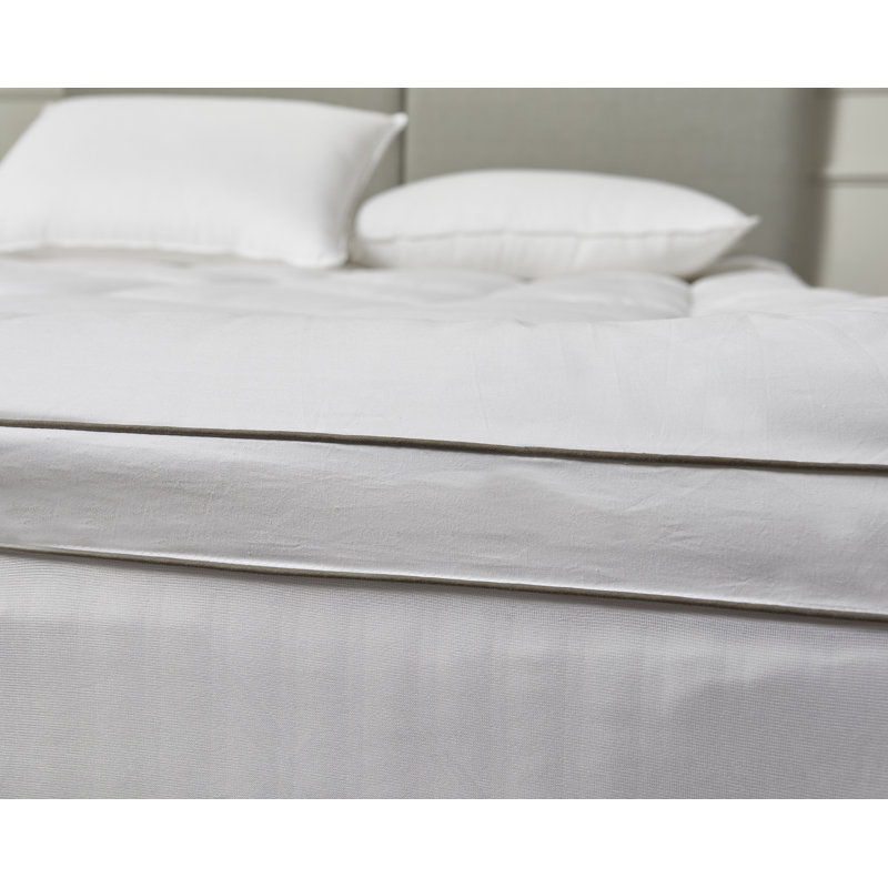 King Size White Down Alternative Featherbed Mattress Topper