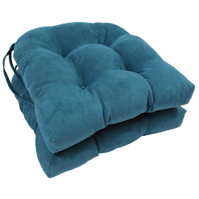 Outdoor 3.5'' Dining Chair Seat Cushion, Blue
