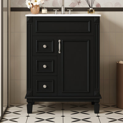 24" Bathroom Vanity with Ceramic Sink