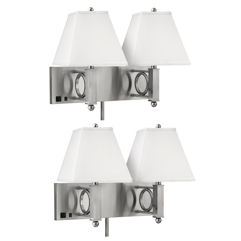 Steel Plug-in Armed Sconce
