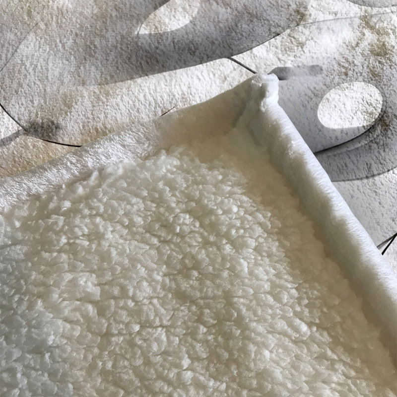 Throw Blanket, 51" W x 60" L, Marble/Abstract, Light Gray/White