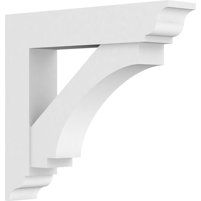 5"W x 24"D x 24"H Standard Imperial Architectural Grade PVC Bracket With Traditional Ends, 24" H x 5" W x 24" D
