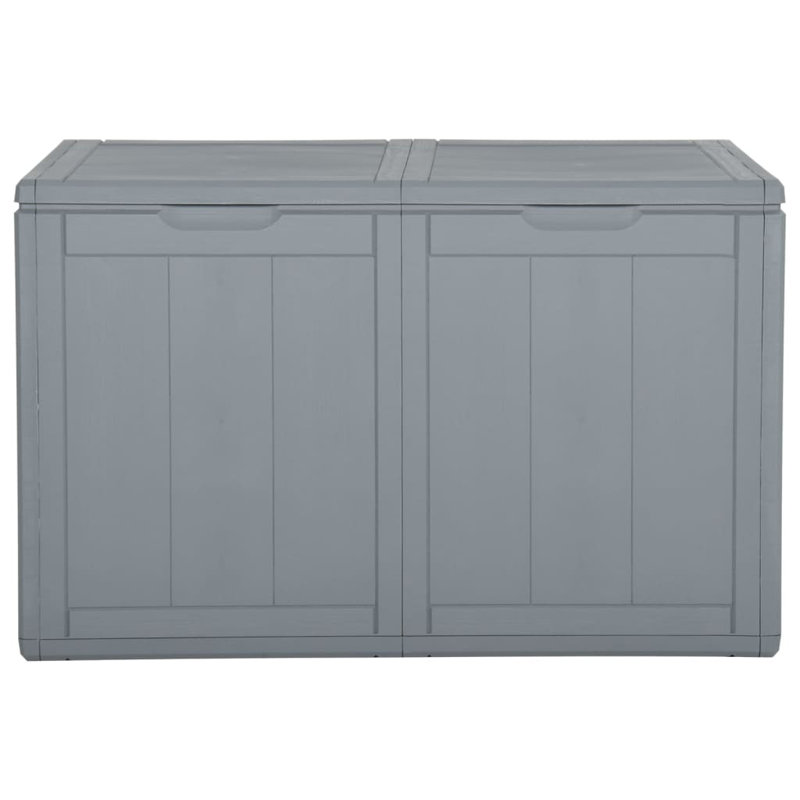 Harijs 17 Stories Garden Storage Box 180L Grey PP Wood Look