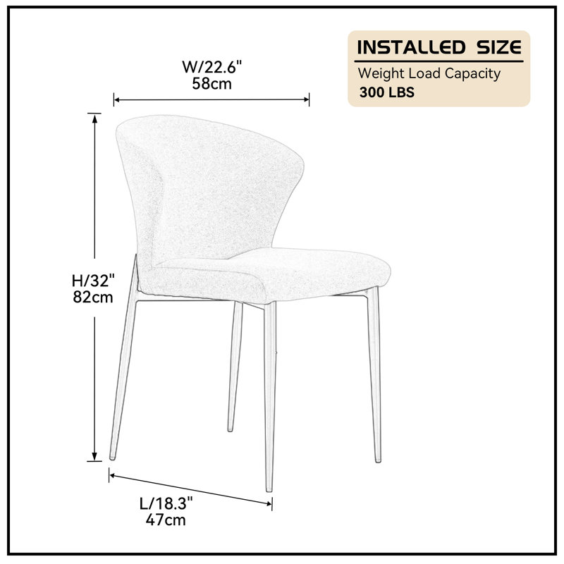 Dorcin Dining Chairs, Light Gray