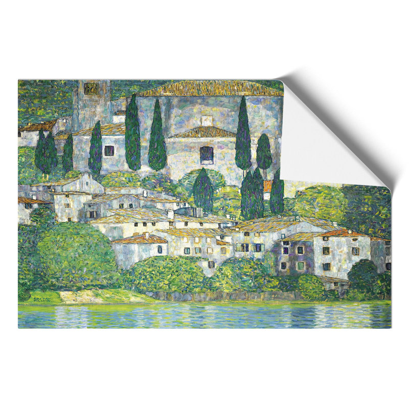 Church In Cassone by Gustav Klimt - No Frame Painting, 30cm H x 42cm W x 0.1cm D