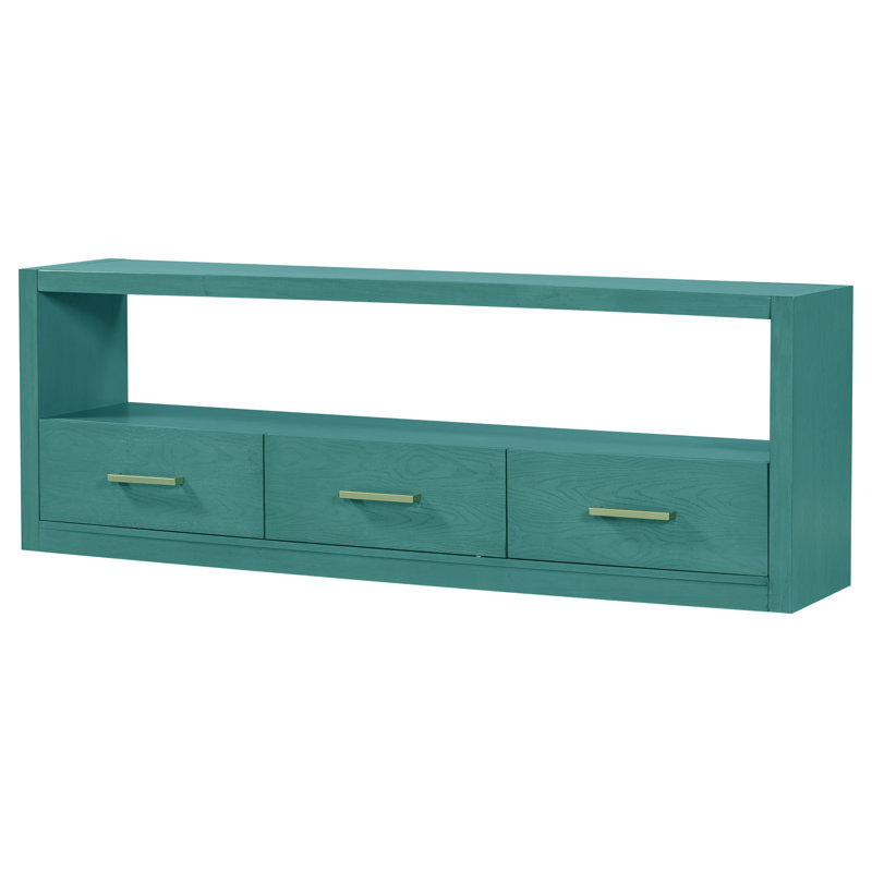 Zechariah Stylish Storage TV Stand, Blue