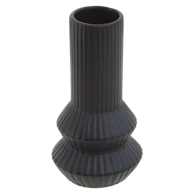 Anetia Earthenware Table Vase, Black